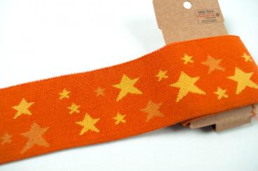 Ärmelbündchen - Sterne - Orange/Gelb 