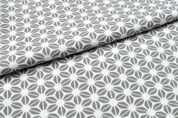 Jersey - Geo-Blume - Grau 