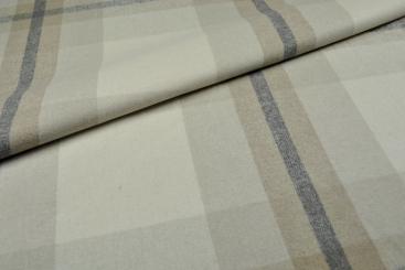 Mantelstoff - Karo - Beige 