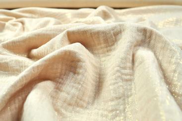 Double Gauze - Glitzer - Champagner 