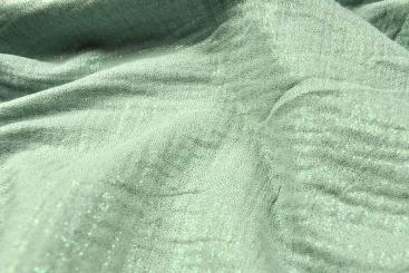 Double Gauze - Glitzer - Mint 