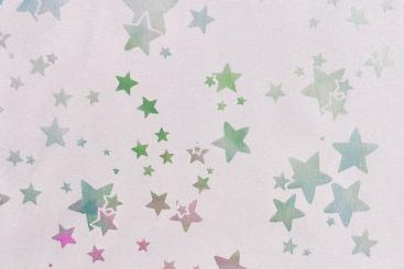 Outdoorstoff light - wasserabweisend - Shiny Stars - Rosa 