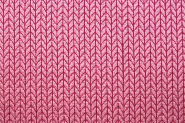 Albstoffe - Bio Jacquard-Jersey - Big Knit Rosa