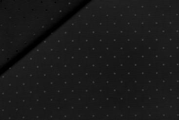 Jacquard-Taft deluxe - Punkte - Schwarz 