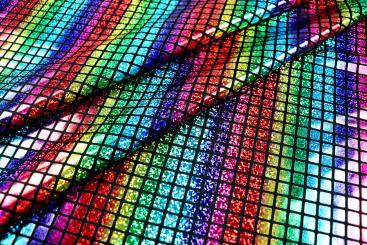 Tanzkleiderstoff - Rainbow-Karo 