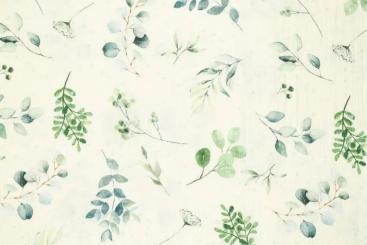 Musselin Digital - Eukalyptus-Aquarell 