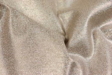 Jeansstoff Glitzer - Beige 