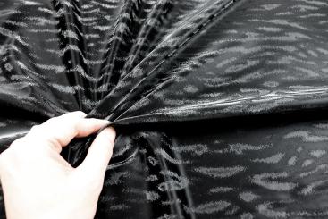 Stretch-Leder - Tiger - Schwarz 