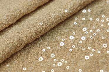 Pailletten-Jersey - Apricot Chic 