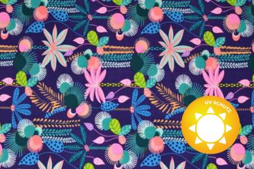 Badeanzugstoff - Retro-Palmen 