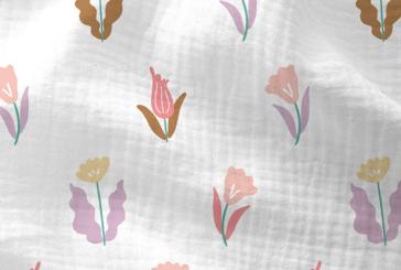 Musselin - Pastell-Blüten 