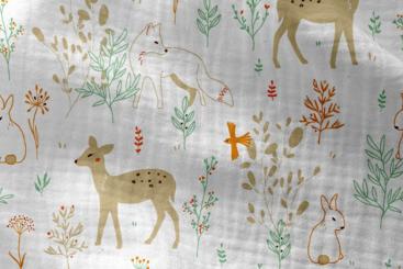 Musselin - Waldtiere 