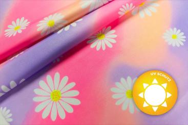 Badeanzugstoff - Rainbow Flowers 