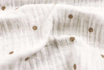 Musselin - Dotty - Off White 