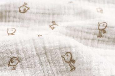 Musselin - Birdy - Off White 