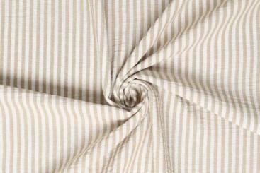 Leinen-Look - Luftige Streifen - Beige 