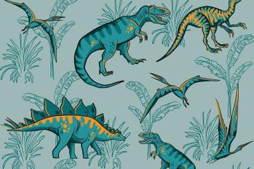 Strandtuch Stoff - Jurassic Dinos 