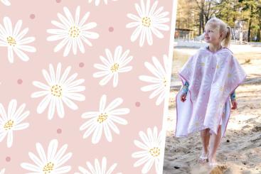 Strandtuch Stoff - Rosy Blossom 