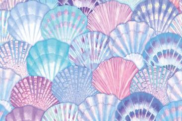 Strandtuch Stoff - Mermaid Shells 