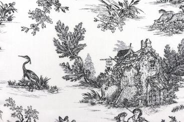 Viskosestoff - Toile de Jouy - Erntezeit 