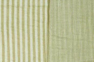 Musselin Doubleface - Streifen - Salbei 