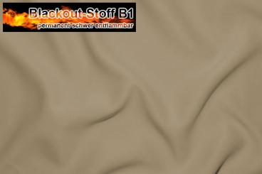 Blackout-Stoff - permanent schwer entflammbar - Beige - 1,0 Meter 