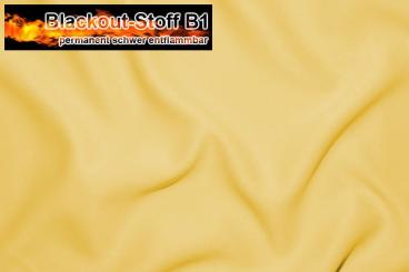 Blackout-Stoff - permanent schwer entflammbar - Gelb - 2,0 Meter 