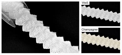 Wäschespitze Sarina - 5,4 cm breit - Meterware 