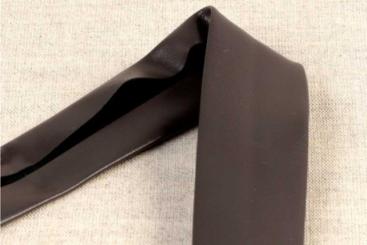 Kunstleder-Schrägband - Shiny Brown 