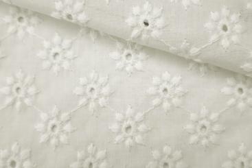 Lochstickerei Heidi - Champagner 