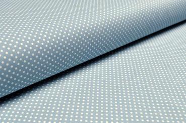 Bettwäsche-Stoff - Punkte - 290 cm - Hellblau 