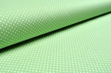 Bettwäsche-Stoff - Punkte - 290 cm - Hellgrün 
