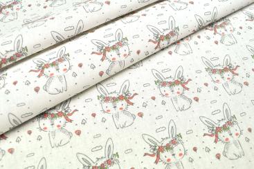 Baumwollstoff - Hoppelhäschen 