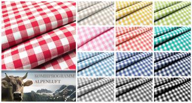 Baumwollstoff Vichy-Karo - 1 cm - Alpenluft 