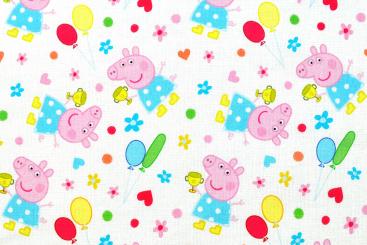 Baumwoll-Dekostoff - Peppa Pig© 