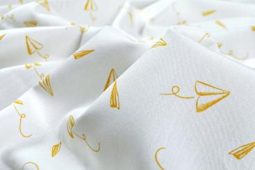 Baumwoll-Popeline - Papierflugzeuge 