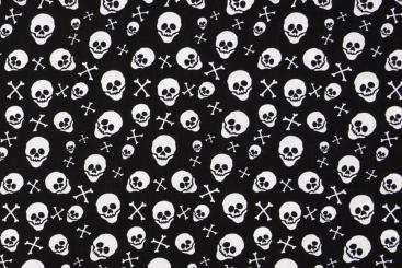 Baumwollstoff - Scary Skulls 