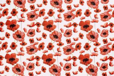 Baumwollstoff - Mohnblumen 