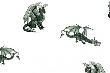 Baumwollstoff - Coole Drachen 