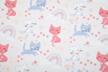 Baumwollstoff - Rainbow Cats 