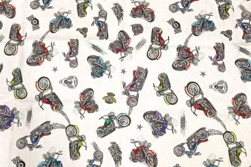 Bettwäsche-Stoff - Motorbikes - 280 cm 