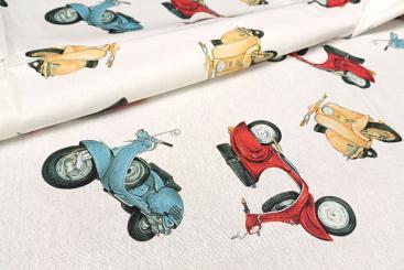 Dekostoff Baumwolle - Motorroller - 280 cm 
