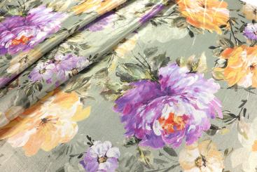 Luxus-Baumwolle glänzend - Blütentraum 