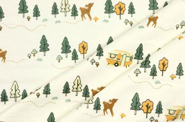 Baumwollflanell - Wald-Abenteuer 