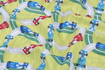 Baumwollstoff - Rennfahrer 