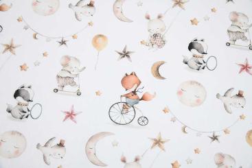 Baumwollstoff - Baby-Tiere 