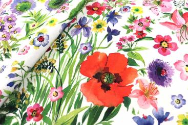 Baumwollstoff Digital - Blühendes Leben - 280 cm 