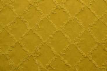 Baumwollstoff - Rautenstickerei - Gelb 