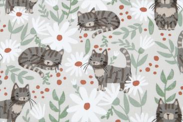 Baumwollstoff - Daisy Cats 