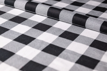 Baumwollflanell - Schwarz & Weiß 